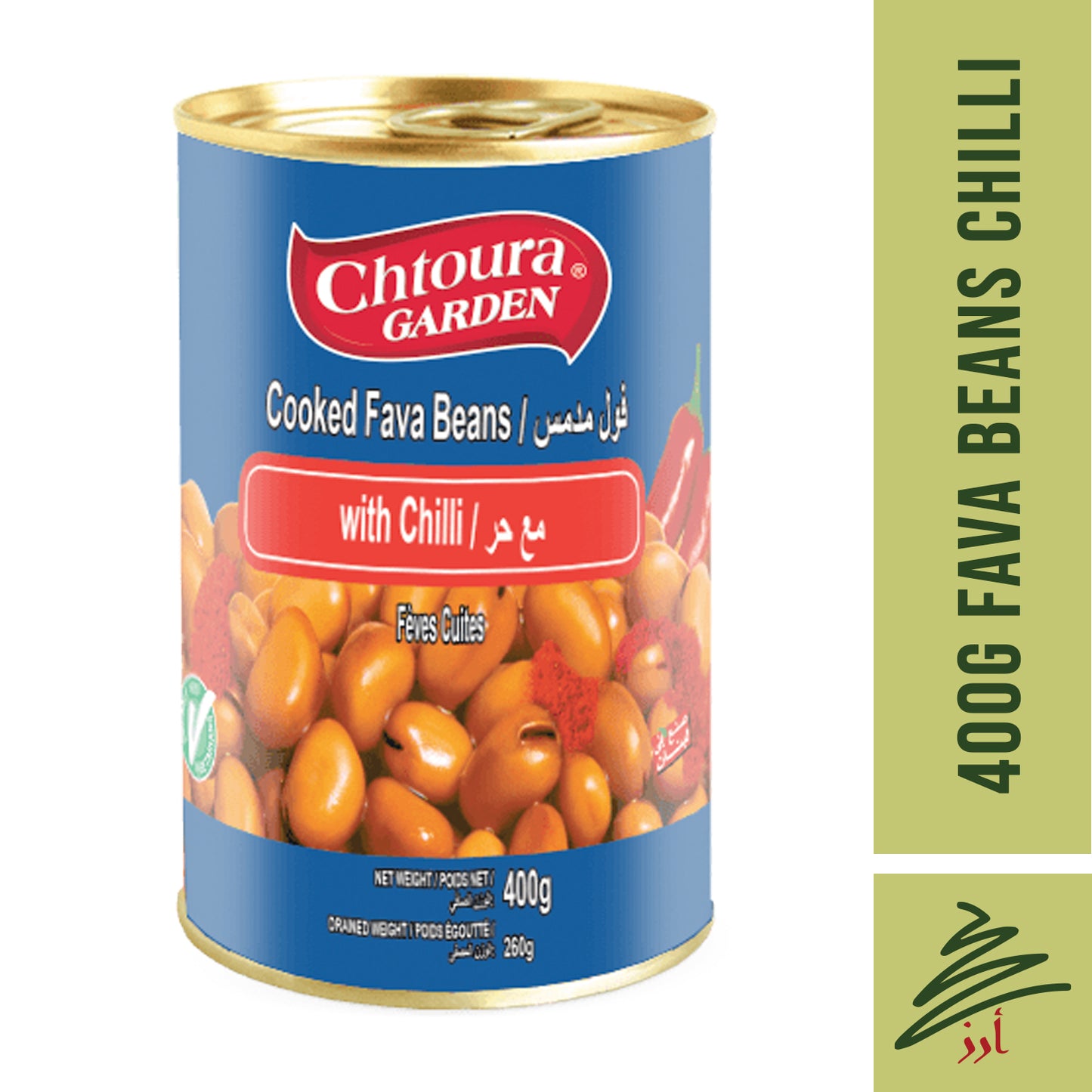 CHTOURA GARDEN Cooked Fava Beans with Chilli 400g