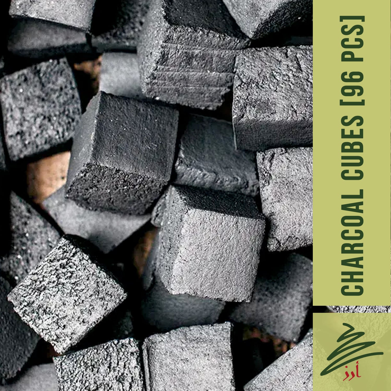 COCOBRICO 100% Coconut Charcoal Briquettes Cube Bakhoor [96 pieces