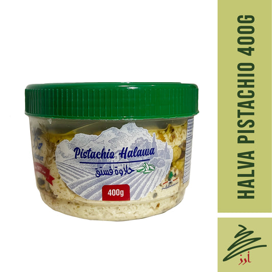 KHATER Lebanese Pistachio Halawa Halava Tahini Spread 400g